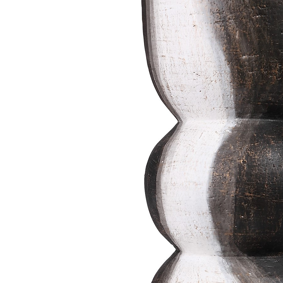 Atlas Lighting Noma Large Vase | Dark Brown and White Earthenware | Living Room & Entryway Decor | 7.25 x 7.25 x 24 in | Model AC11500-01
