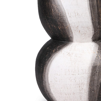 Atlas Lighting Noma Small Vase | Dark Brown and White Earthenware | Living Room & Entryway Decor | 7.75 x 7.75 x 20 in | Model AC11501-01