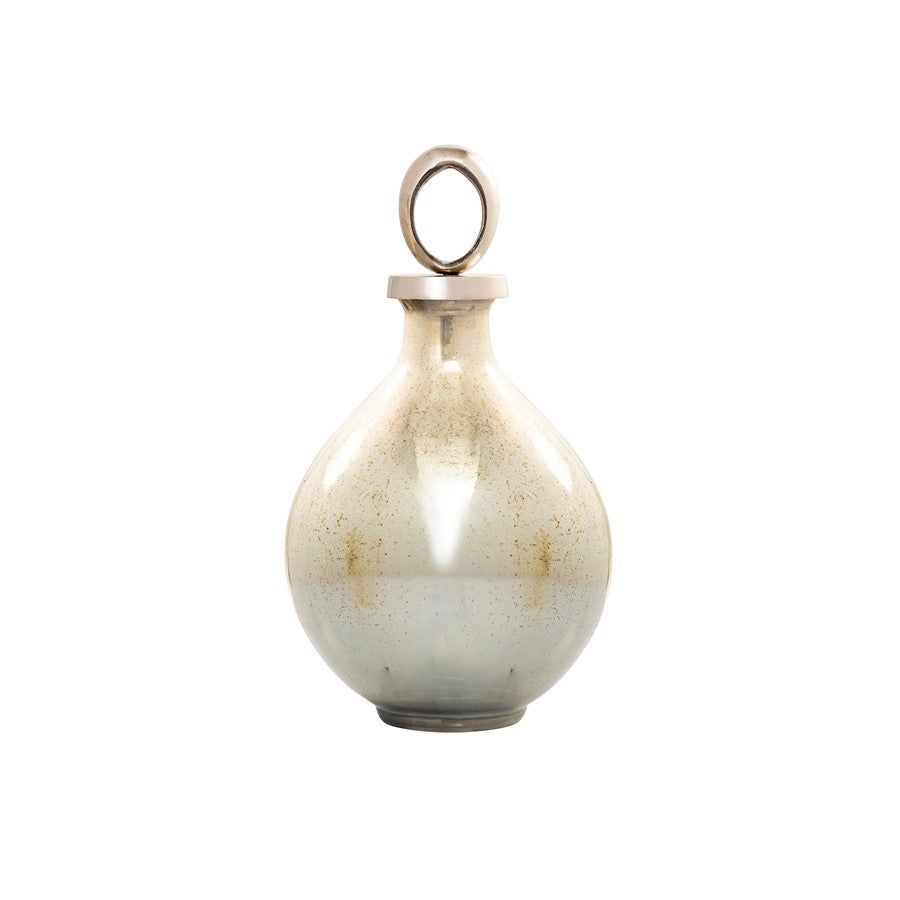 Atlas Lighting Opal Ring Medium Bottle | Transitional German Silver and Light Green Glass | Living Room & Entryway Decor | Model AC11512-01