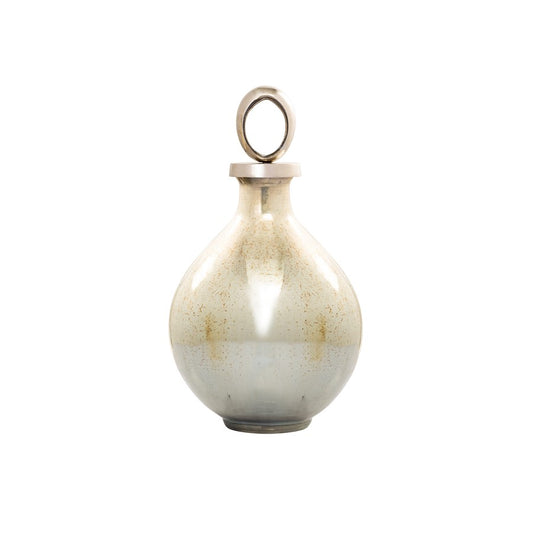 Atlas Lighting Opal Ring Medium Bottle | Transitional German Silver and Light Green Glass | Living Room & Entryway Decor | Model AC11512-01