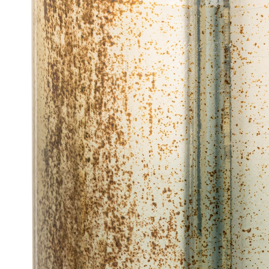 Atlas Lighting Opal Large Vase | German Silver & Light Green Glass | Entryway & Living Room Decor | 6 x 6 x 25 in | Model AC11513-02