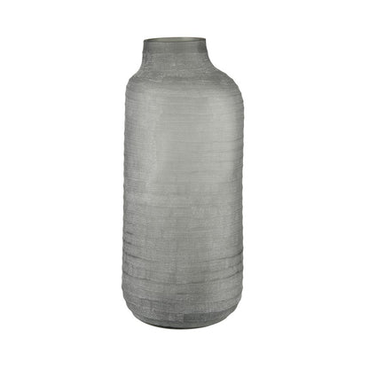 Atlas Lighting Otto Large Vase | Modern Gray Frosted Glass | Living Room & Entryway Decor | 6.25 x 6.25 x 15 in | Model AC11519-01