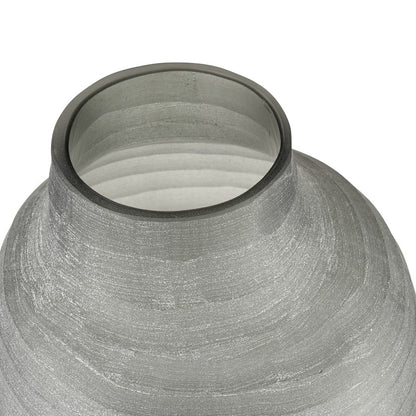 Atlas Lighting Otto Large Vase | Modern Gray Frosted Glass | Living Room & Entryway Decor | 6.25 x 6.25 x 15 in | Model AC11519-01