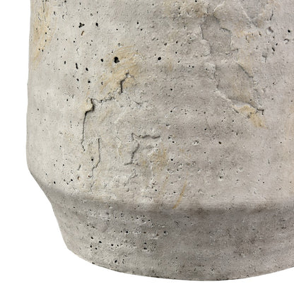 Atlas Lighting Pantheon Small Bottle | Traditional Aged White Earthenware | Bud Vase & Tabletop Sculpture | 5.75 x 5.75 x 11 in | Model AC11524-01