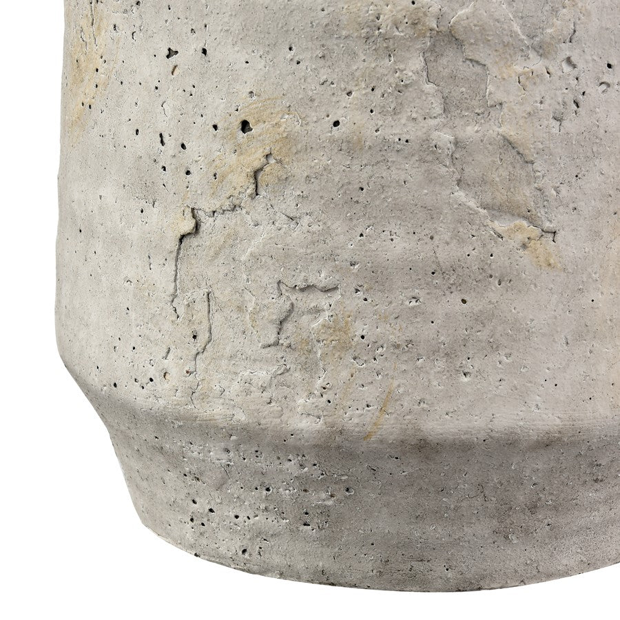 Atlas Lighting Pantheon Large Bottle | Traditional Aged White Earthenware Vase | Living Room & Entryway Decor | Model AC11524-02