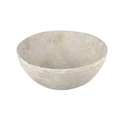 Atlas Lighting Pantheon Bowl | Traditional Aged White Earthenware Centerpiece | Kitchen Island & Dining Table Decor | Model AC11525-01