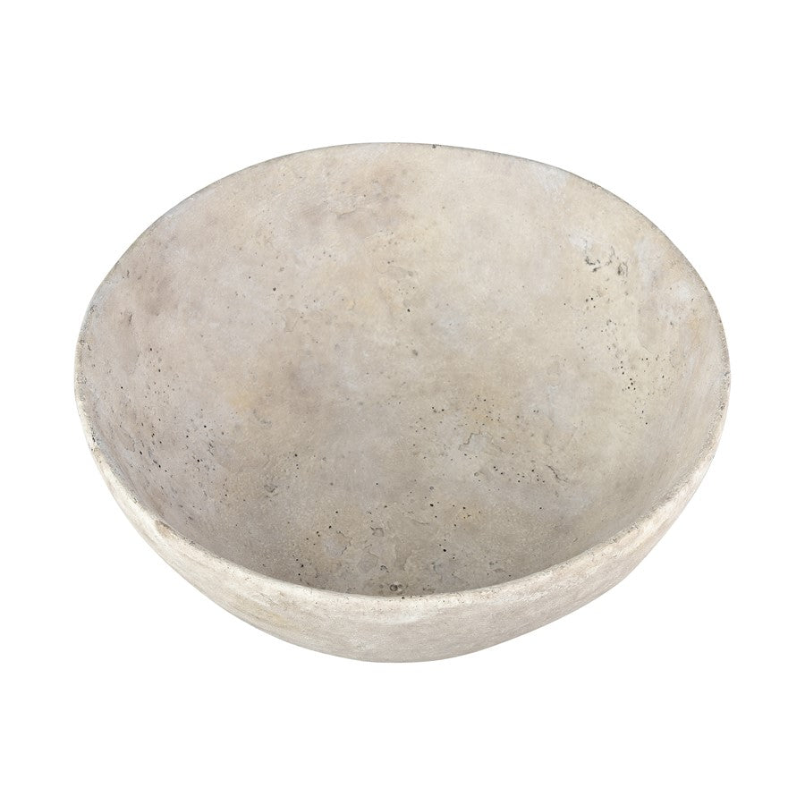Atlas Lighting Pantheon Bowl | Traditional Aged White Earthenware Centerpiece | Kitchen Island & Dining Table Decor | Model AC11525-01