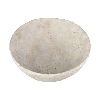 Atlas Lighting Pantheon Bowl | Traditional Aged White Earthenware Centerpiece | Kitchen Island & Dining Table Decor | Model AC11525-01