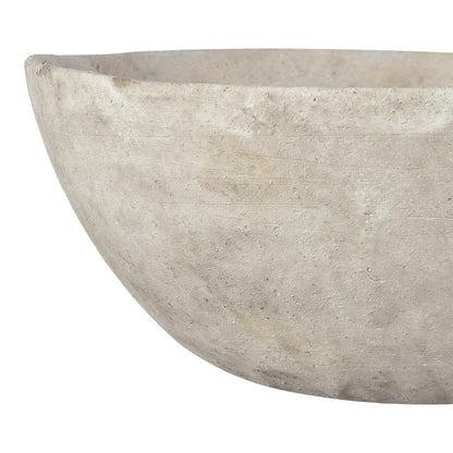 Atlas Lighting Pantheon Bowl | Traditional Aged White Earthenware Centerpiece | Kitchen Island & Dining Table Decor | Model AC11525-01