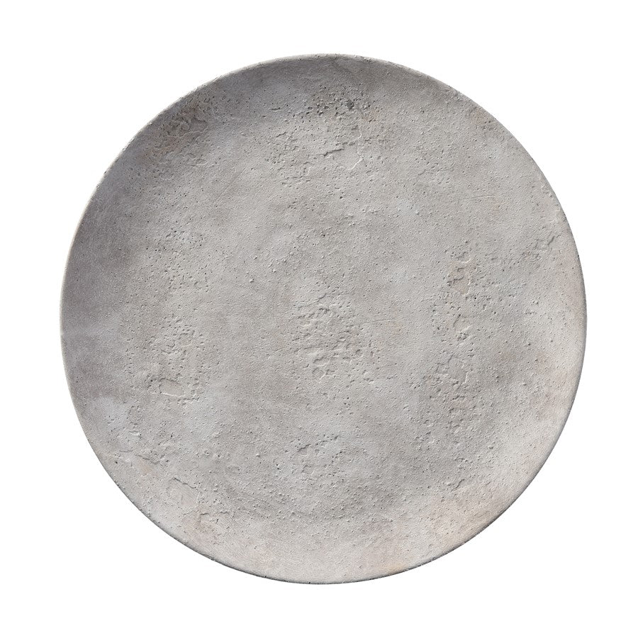 Atlas Lighting Pantheon Charger | Traditional Aged White Earthenware Plate | Dining Table & Buffet Decor | 16 x 16 x 1.5 in | Model AC11526-01
