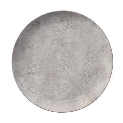Atlas Lighting Pantheon Charger | Traditional Aged White Earthenware Plate | Dining Table & Buffet Decor | 16 x 16 x 1.5 in | Model AC11526-01