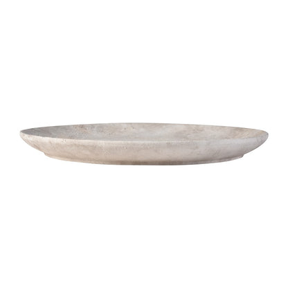 Atlas Lighting Pantheon Charger | Traditional Aged White Earthenware Plate | Dining Table & Buffet Decor | 16 x 16 x 1.5 in | Model AC11526-01
