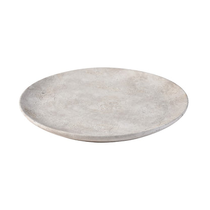 Atlas Lighting Pantheon Charger | Traditional Aged White Earthenware Plate | Dining Table & Buffet Decor | 16 x 16 x 1.5 in | Model AC11526-01