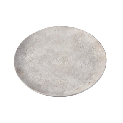Atlas Lighting Pantheon Charger | Traditional Aged White Earthenware Plate | Dining Table & Buffet Decor | 16 x 16 x 1.5 in | Model AC11526-01