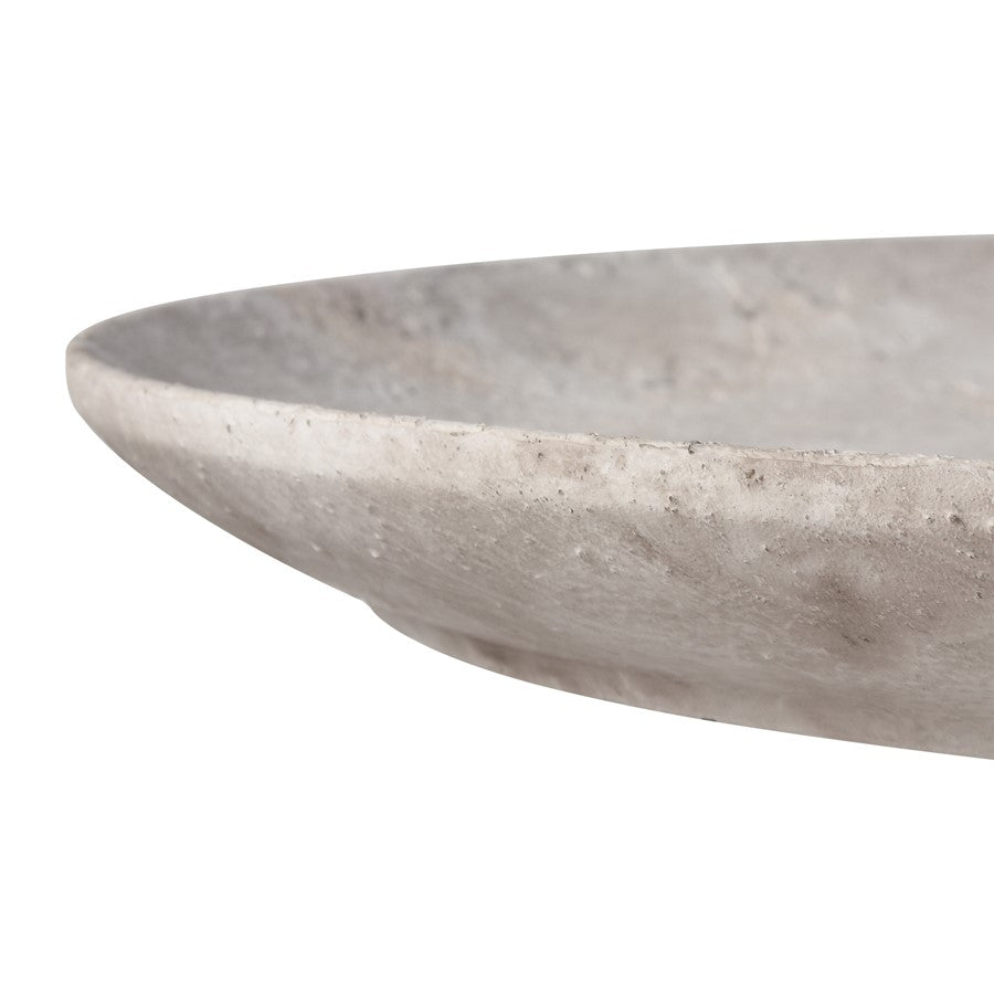 Atlas Lighting Pantheon Charger | Traditional Aged White Earthenware Plate | Dining Table & Buffet Decor | 16 x 16 x 1.5 in | Model AC11526-01
