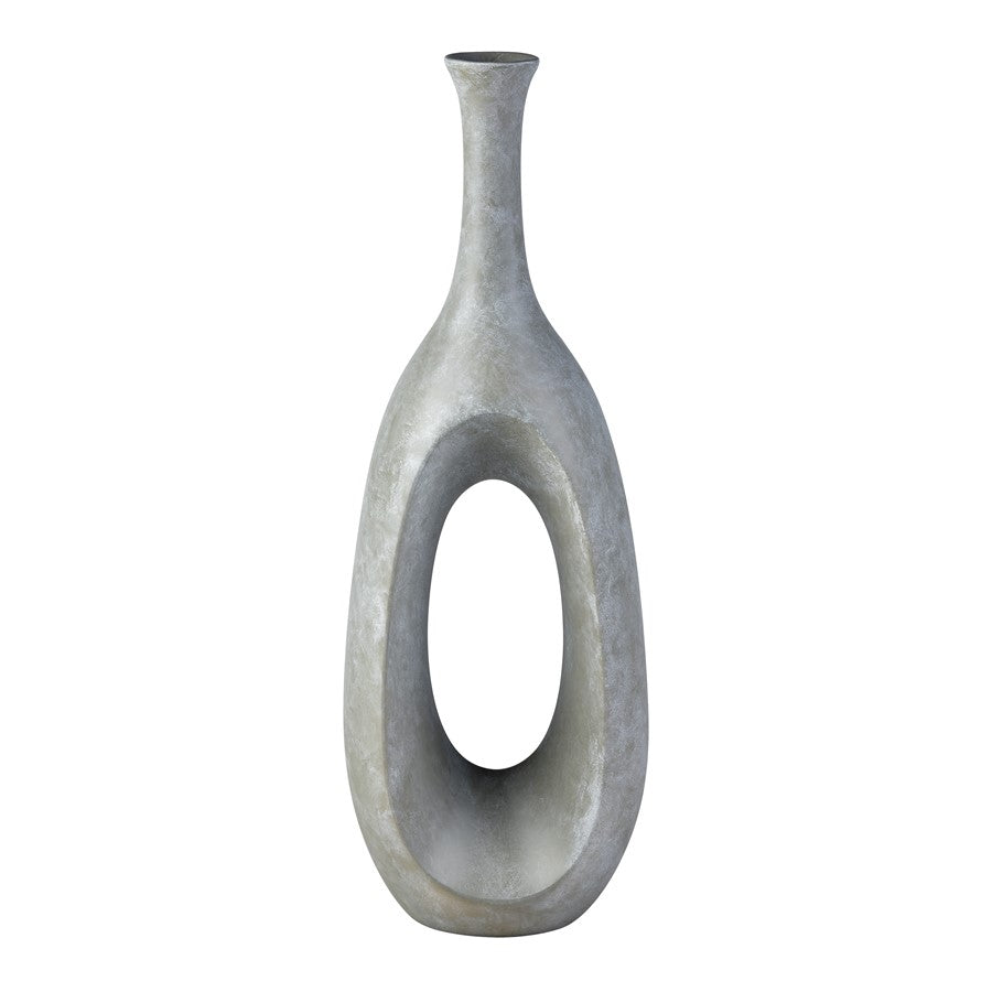 Atlas Lighting Parga Extra Large Bottle | Modern Faux Concrete Composite Vase | Living Room & Entryway Statement Decor | Model AC11527-01