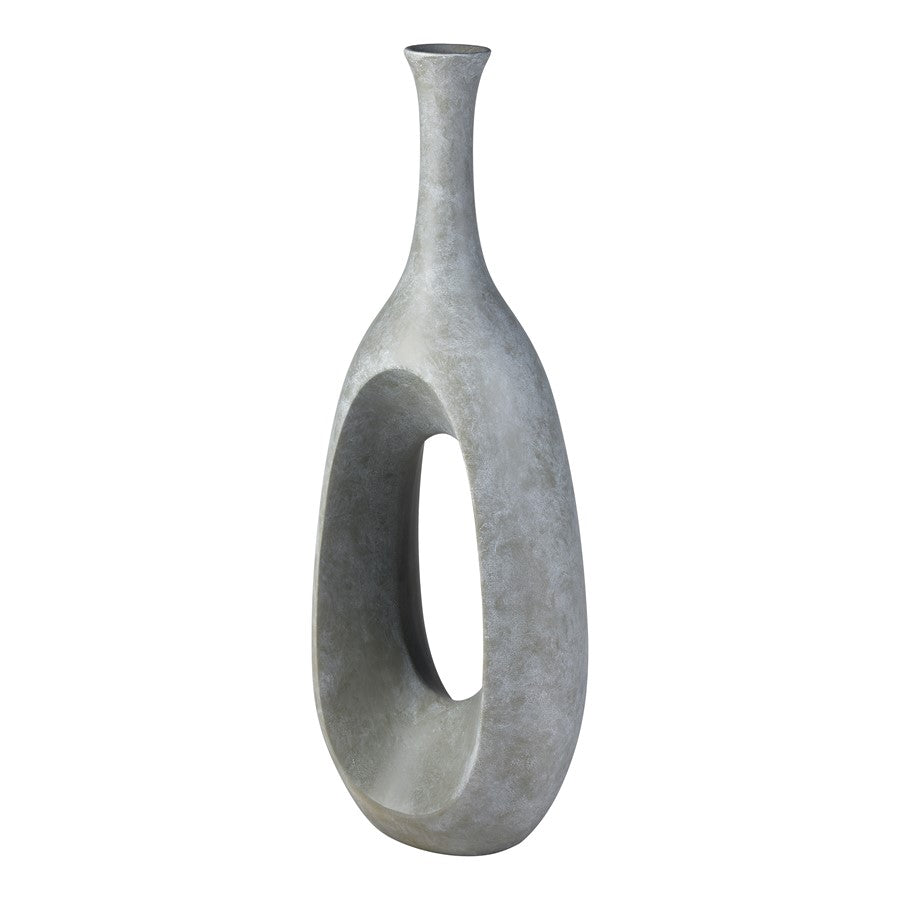 Atlas Lighting Parga Extra Large Bottle | Modern Faux Concrete Composite Vase | Living Room & Entryway Statement Decor | Model AC11527-01
