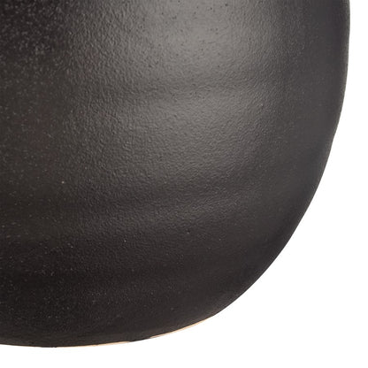 Atlas Lighting Pavit Small Vase | Matte Black Earthenware Amphora | Living Room & Bedroom Decor | 6.5 x 6.5 x 9.25 in | Model AC11531-01