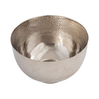 Atlas Lighting Pratt 13in Silver Metal Traditional Bowl | Hammered Etched Decor | Coffee Table & Entryway | 13 x 13 x 8 in | Model AC11540-01