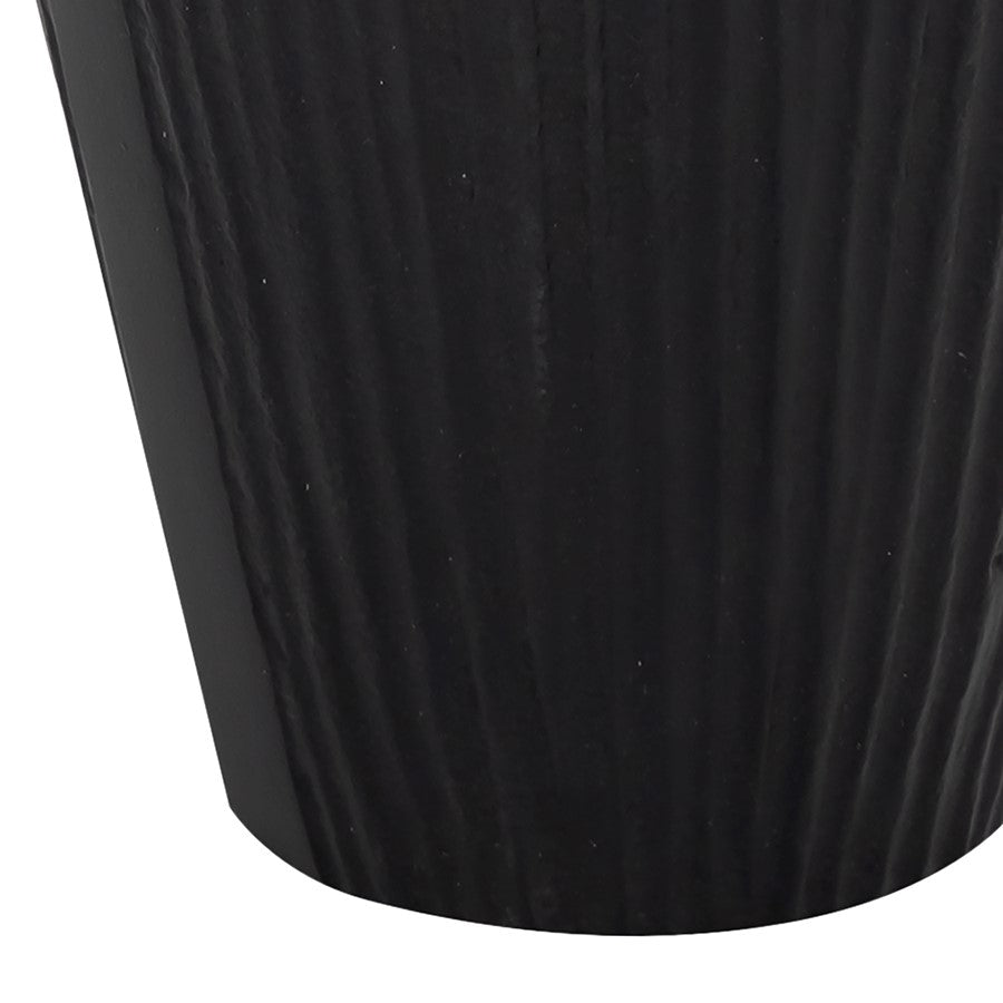 Atlas Lighting Rabel 15in Black Metal Sculptural Vase | Modern Contemporary Decor | Living Room & Entryway | 15 x 15 x 14 in | Model AC11543-02
