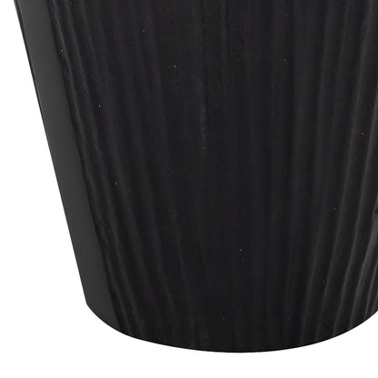 Atlas Lighting Rabel 15in Black Metal Sculptural Vase | Modern Contemporary Decor | Living Room & Entryway | 15 x 15 x 14 in | Model AC11543-02