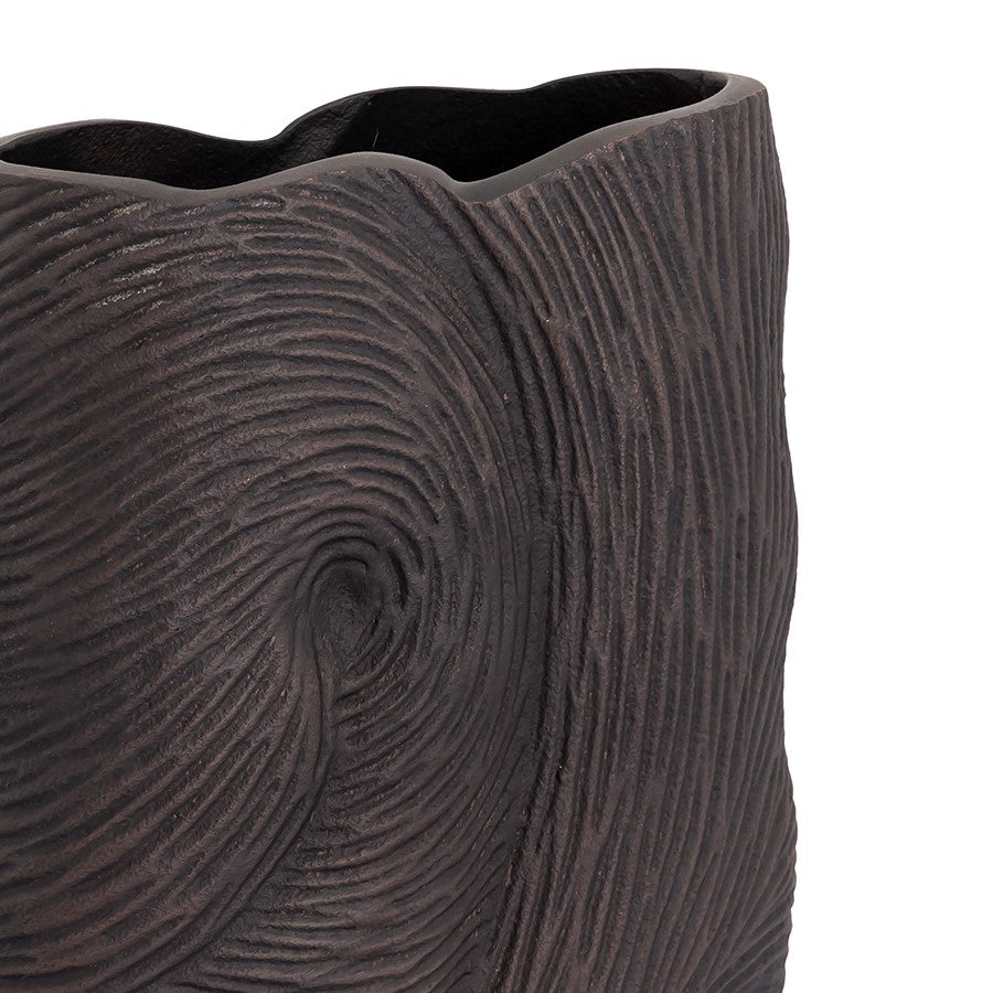 Atlas Lighting Ragan Vase Set of 2 | Oil Rubbed Bronze Metal with Etched Swirl Pattern | Living Room & Entryway Display | Model AC11546-01S