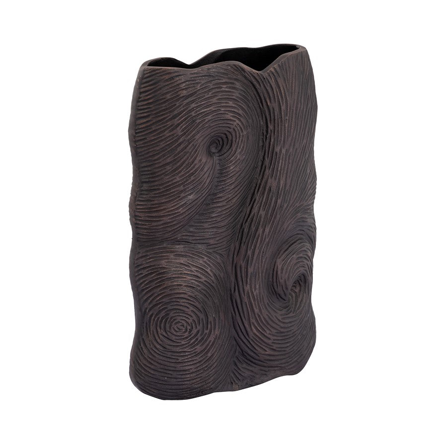 Atlas Lighting Ragan Vase Set of 2 | Oil Rubbed Bronze Metal with Etched Swirl Pattern | Living Room & Entryway Display | Model AC11546-01S