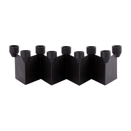 Atlas Lighting Range Multi Candleholder | Modern Black Metal | Dining Table & Mantel Centerpiece | 13 x 4 x 4 in | Model AC11548-01