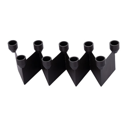 Atlas Lighting Range Multi Candleholder | Modern Black Metal | Dining Table & Mantel Centerpiece | 13 x 4 x 4 in | Model AC11548-01