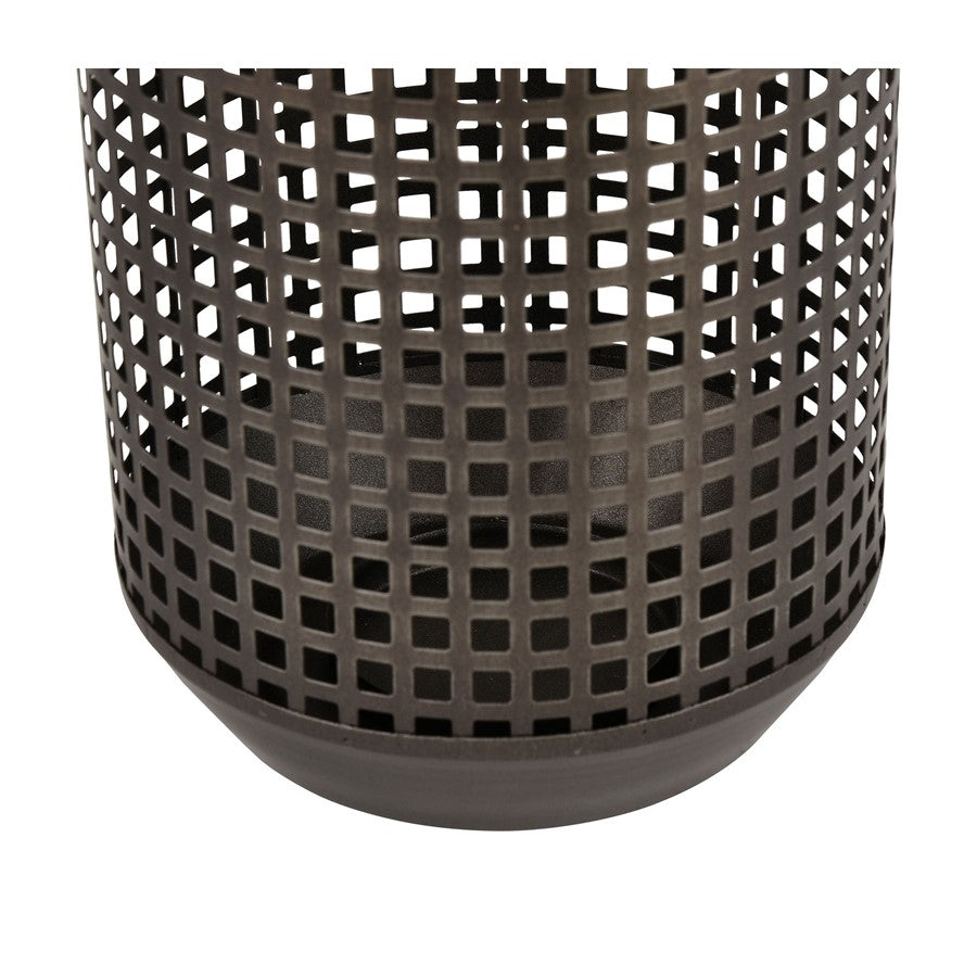 Atlas Lighting Rawmarsh Large Lantern | Transitional Dark Bronze & Brass Metal | Mantel & Floor Candle Lantern | 6 x 6 x 18 in | Model AC11549-02