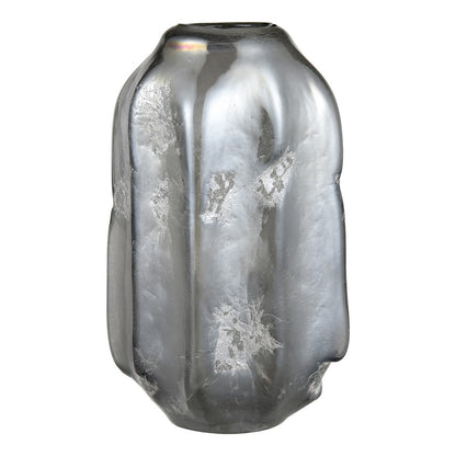 Atlas Lighting Regard Large Vase | Modern Silver Glass | Living Room & Entryway Decor | 7 x 7 x 12 in | Model AC11553-01