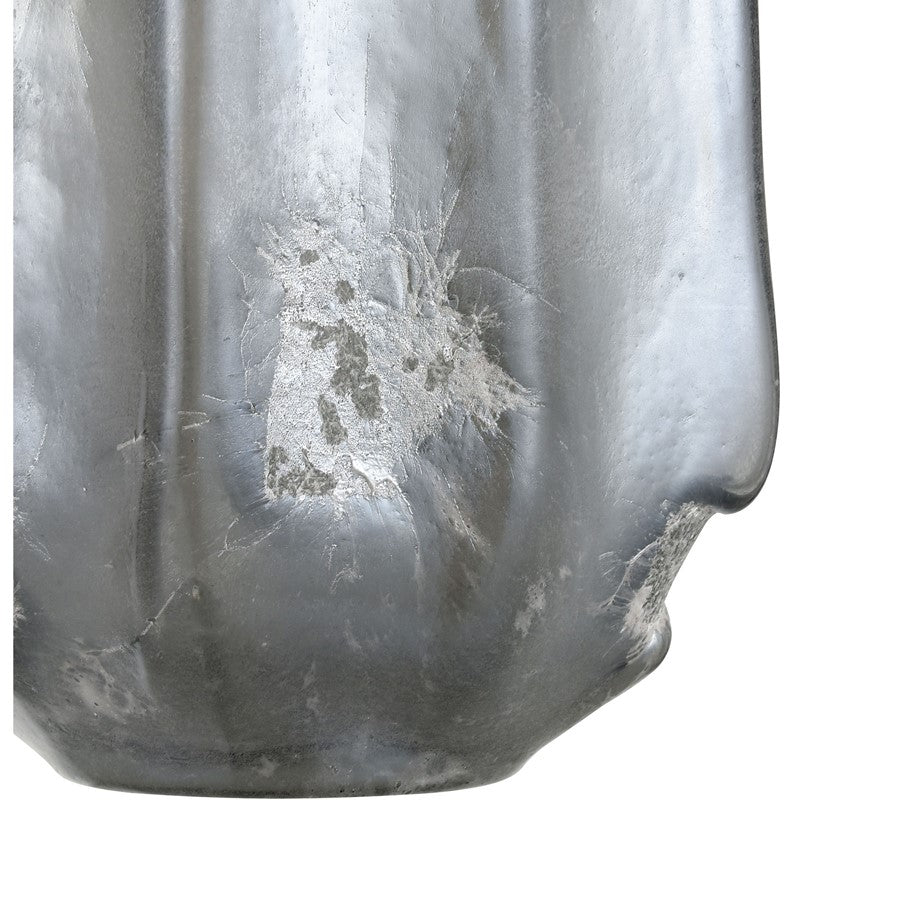 Atlas Lighting Regard Large Vase | Modern Silver Glass | Living Room & Entryway Decor | 7 x 7 x 12 in | Model AC11553-01
