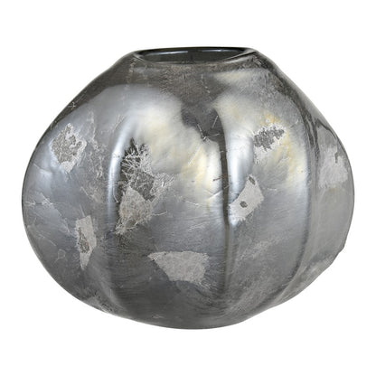 Atlas Lighting Regard Small Vase | Modern Silver Glass | Shelf & Tabletop Decor | 9 x 8 x 7 in | Model AC11554-01