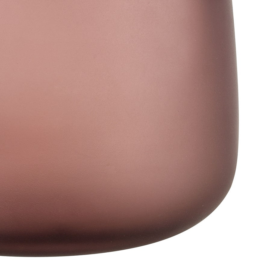 Atlas Lighting Riven Small Vase | Maroon Matte Glass Bottle Shape | Living Room & Shelf Decor | 6.25 x 6.25 x 10 in | Model AC11559-01