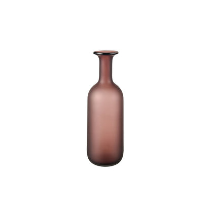 Atlas Lighting Riven Medium Vase | Maroon Matte Glass Bottle Shape | Living Room & Shelf Decor | 4.75 x 4.75 x 14.5 in | Model AC11559-02