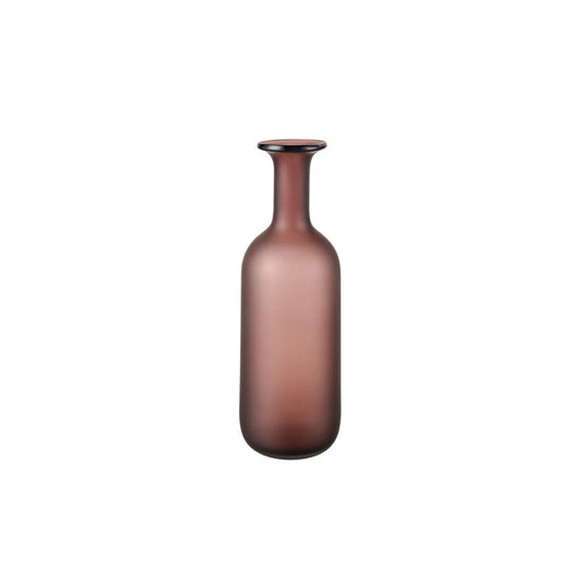 Atlas Lighting Riven Medium Vase | Maroon Matte Glass Bottle Shape | Living Room & Shelf Decor | 4.75 x 4.75 x 14.5 in | Model AC11559-02