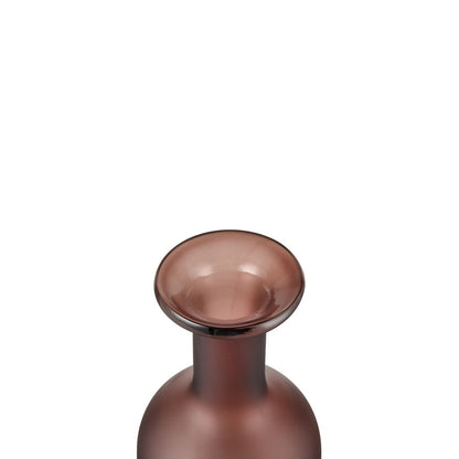 Atlas Lighting Riven Medium Vase | Maroon Matte Glass Bottle Shape | Living Room & Shelf Decor | 4.75 x 4.75 x 14.5 in | Model AC11559-02