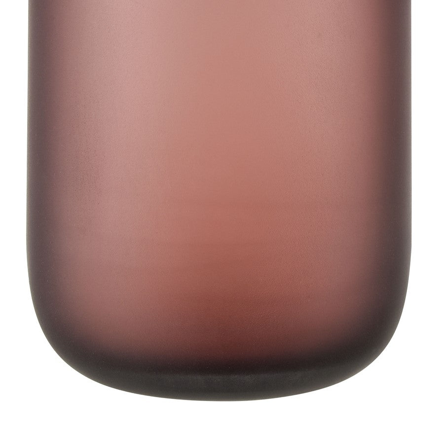 Atlas Lighting Riven Medium Vase | Maroon Matte Glass Bottle Shape | Living Room & Shelf Decor | 4.75 x 4.75 x 14.5 in | Model AC11559-02