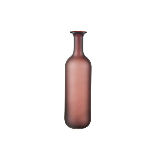 Atlas Lighting Riven Large Vase | Maroon Matte Glass Bottle Shape | Living Room & Shelf Decor | 4.75 x 4.75 x 16.5 in | Model AC11559-03