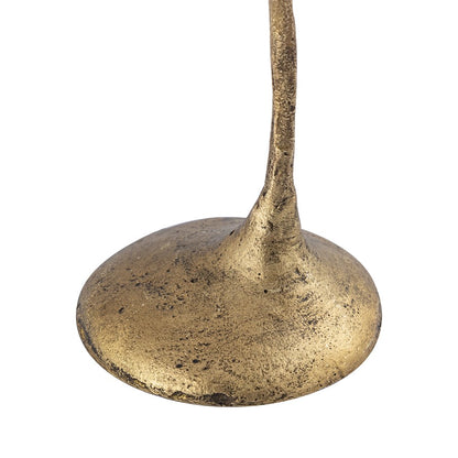 Atlas Lighting Rosen Set of 3 Brass Candleholders | Curving Metal Taper Holders | Dining Room & Mantel Decor | 4 x 4 x 15 in | Model AC11565-01S