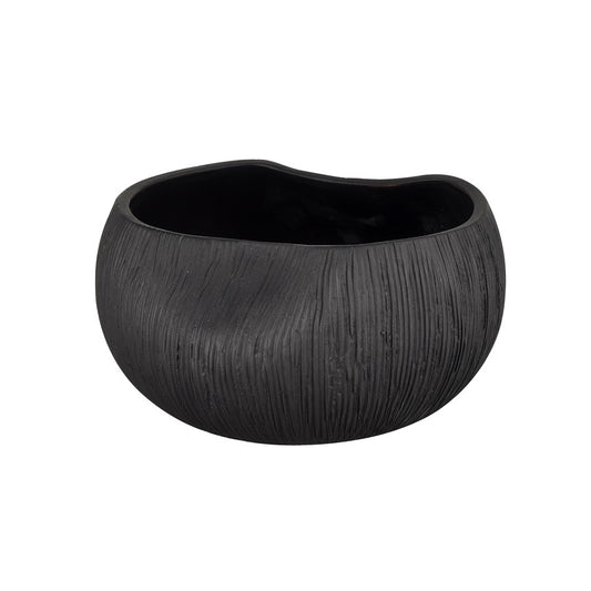 Atlas Lighting Scribing Votive | Modern Black Earthenware | Kitchen & Entryway Decor | 5 x 4.5 x 2.5 in | Model AC11573-01