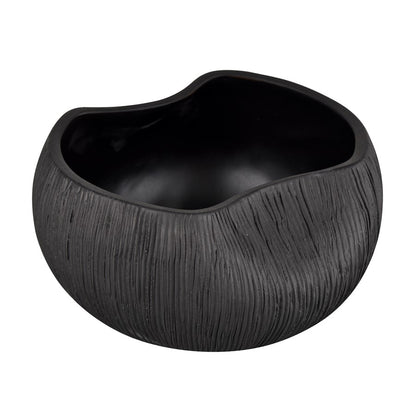 Atlas Lighting Scribing Votive | Modern Black Earthenware | Kitchen & Entryway Decor | 5 x 4.5 x 2.5 in | Model AC11573-01