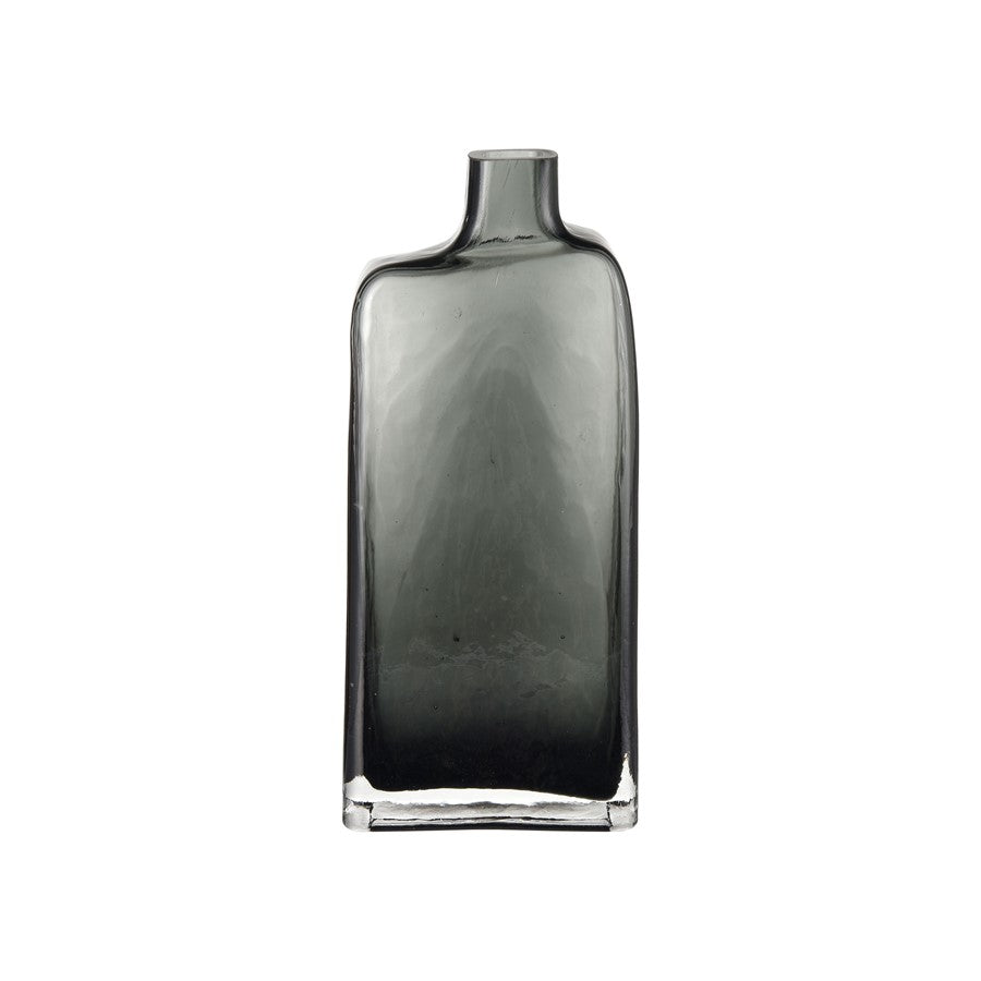 Atlas Lighting Sellen Medium Vase | Smoke Glass Bottle Shape | Shelf & Table Decor | 5 x 2.5 x 11.75 in | Model AC11576-01