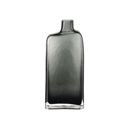 Atlas Lighting Sellen Medium Vase | Smoke Glass Bottle Shape | Shelf & Table Decor | 5 x 2.5 x 11.75 in | Model AC11576-01