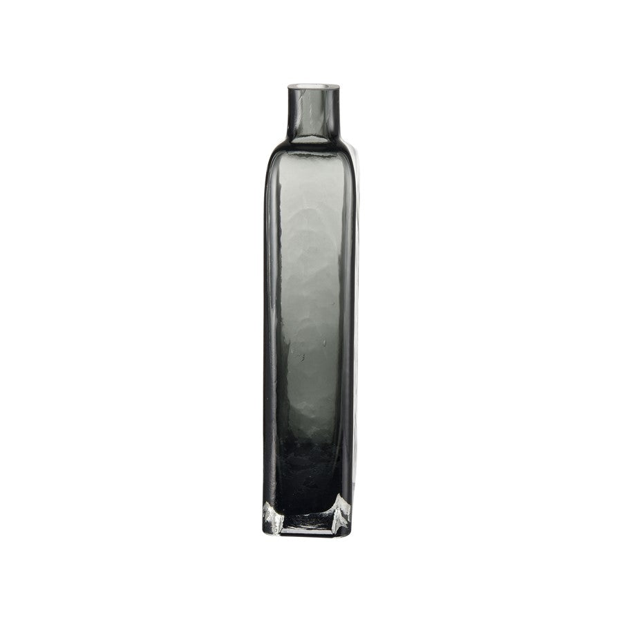 Atlas Lighting Sellen Medium Vase | Smoke Glass Bottle Shape | Shelf & Table Decor | 5 x 2.5 x 11.75 in | Model AC11576-01