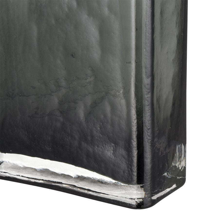 Atlas Lighting Sellen Medium Vase | Smoke Glass Bottle Shape | Shelf & Table Decor | 5 x 2.5 x 11.75 in | Model AC11576-01