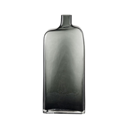 Atlas Lighting Sellen Tall Vase | Smoke Glass Bottle Shape | Floor & Table Decor | 6 x 3 x 14.5 in | Model AC11576-02