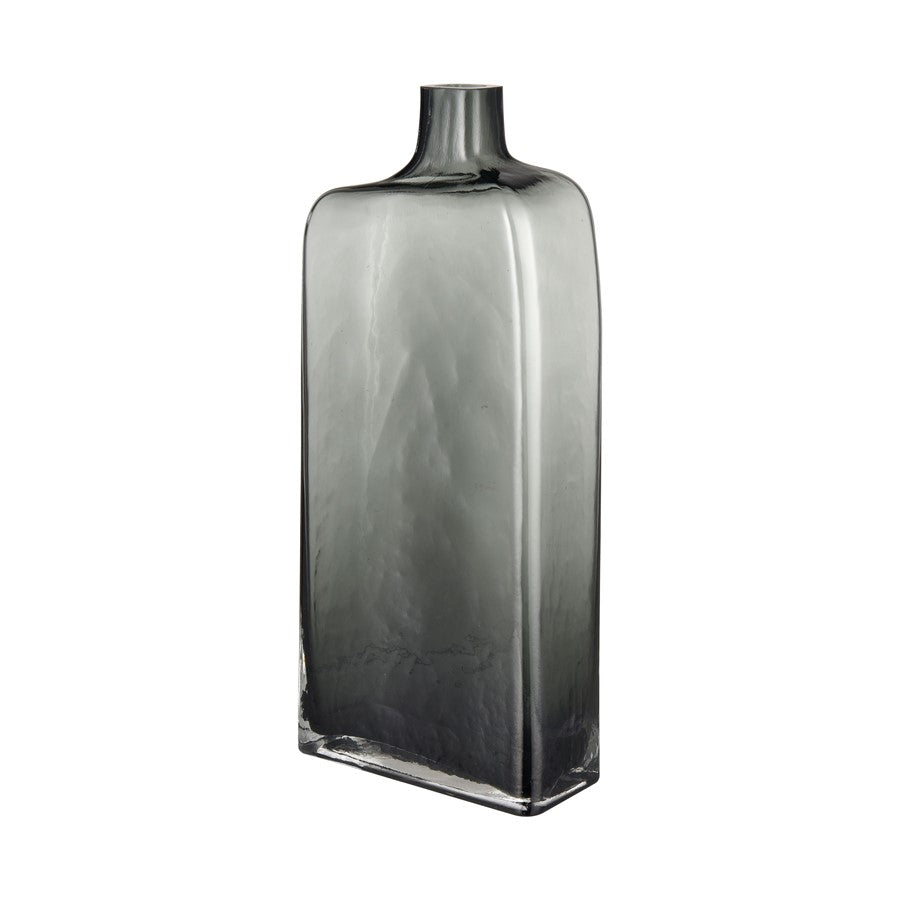 Atlas Lighting Sellen Tall Vase | Smoke Glass Bottle Shape | Floor & Table Decor | 6 x 3 x 14.5 in | Model AC11576-02