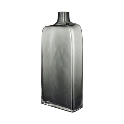 Atlas Lighting Sellen Tall Vase | Smoke Glass Bottle Shape | Floor & Table Decor | 6 x 3 x 14.5 in | Model AC11576-02