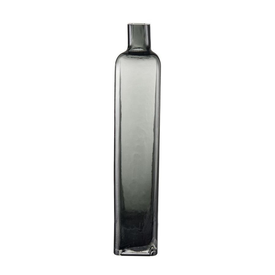 Atlas Lighting Sellen Tall Vase | Smoke Glass Bottle Shape | Floor & Table Decor | 6 x 3 x 14.5 in | Model AC11576-02